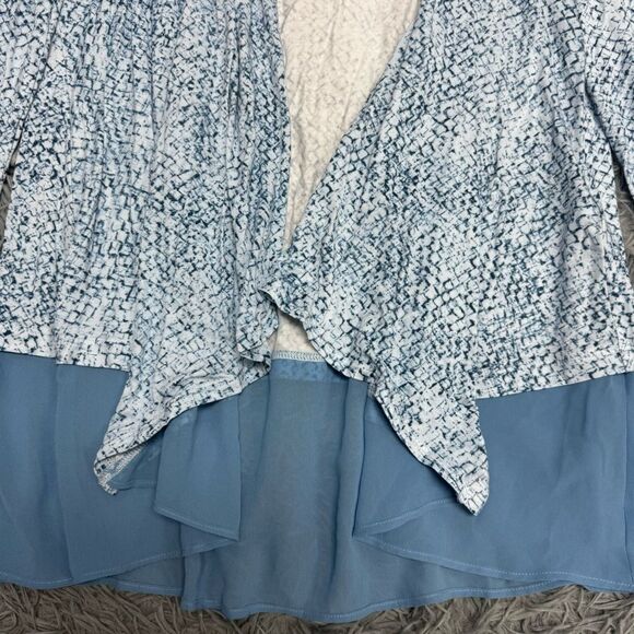 LOGO Lori Goldstein Open Front Cardigan Size Small - Picture 2 of 7